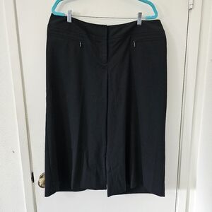 NWOT Lane Bryant Black Wide Leg Capri Pants 16